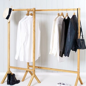 JONAS clothes rack/coat rack, clothes rail made of oak