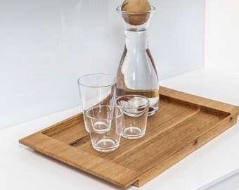 Serving tray wooden tray GRETA made of oak