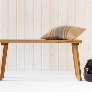 Wooden bench BENT – Stylish bench made of high-quality oak wood