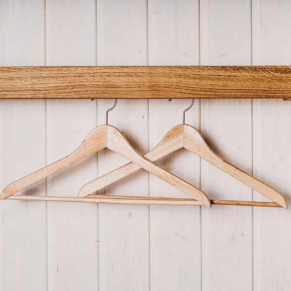 ABLA coat rack made of oak or walnut wood, wall coat rack in 100/60 cm length