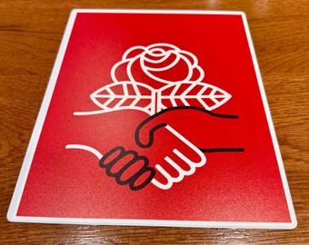Cartello in metallo 8x10 dei Democratic Socialists of America