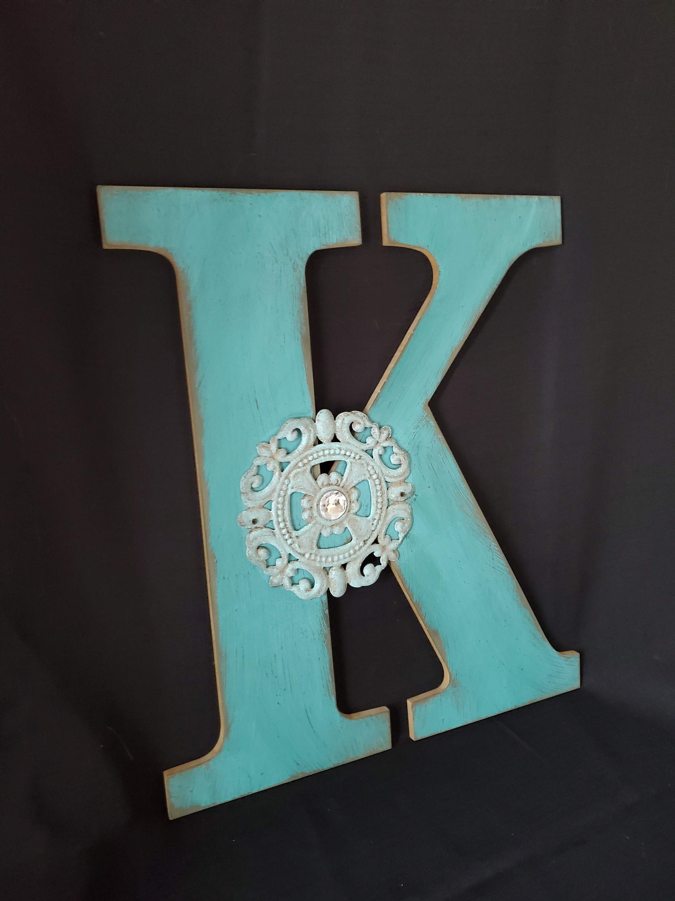 Letter K Wall Decor Letter K Home Decor Wall Art Nursery Decor Etsy
