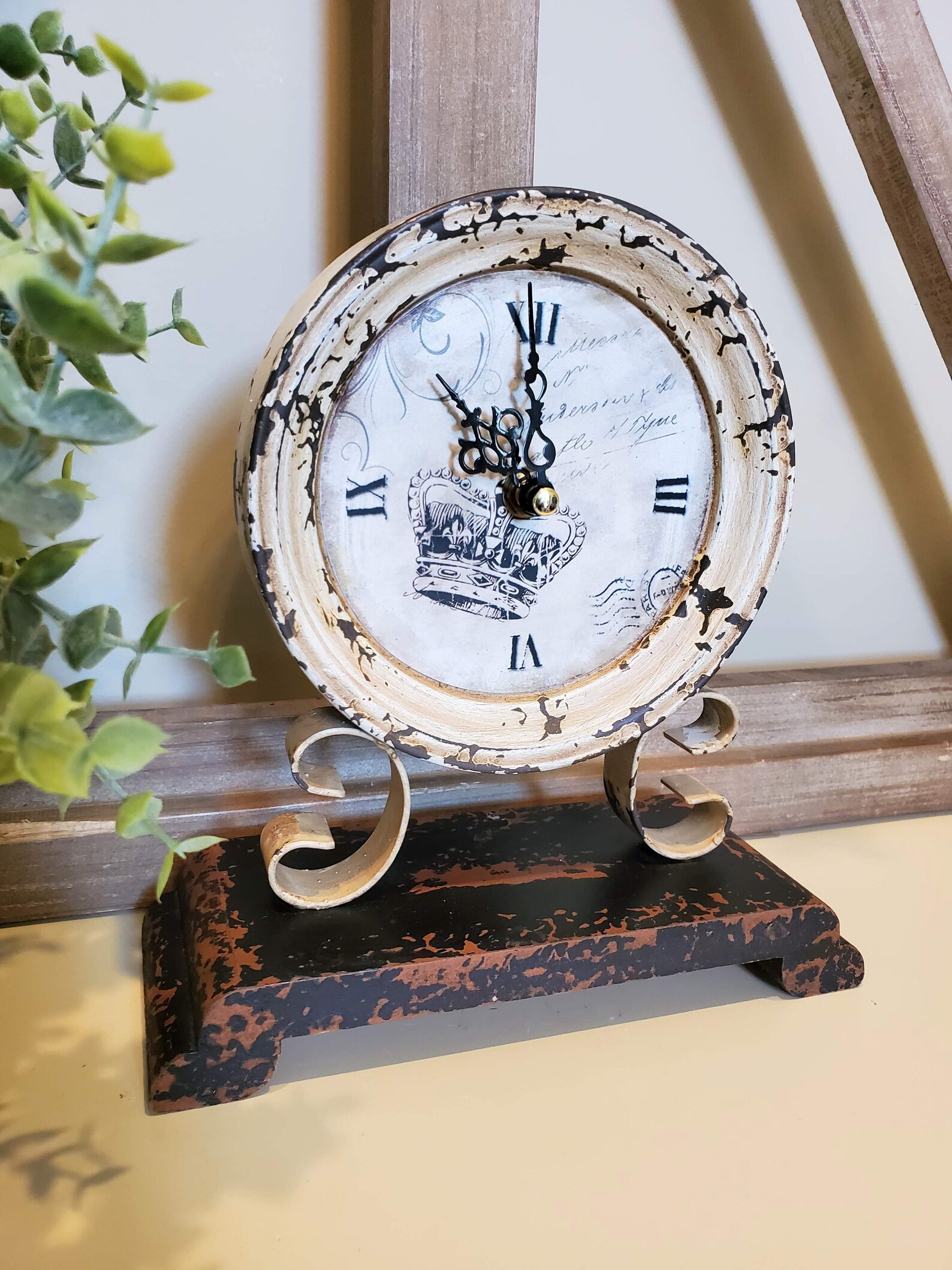 Small Rustic Clock Table Clock Rustic Clock Small Table Clock Etsy