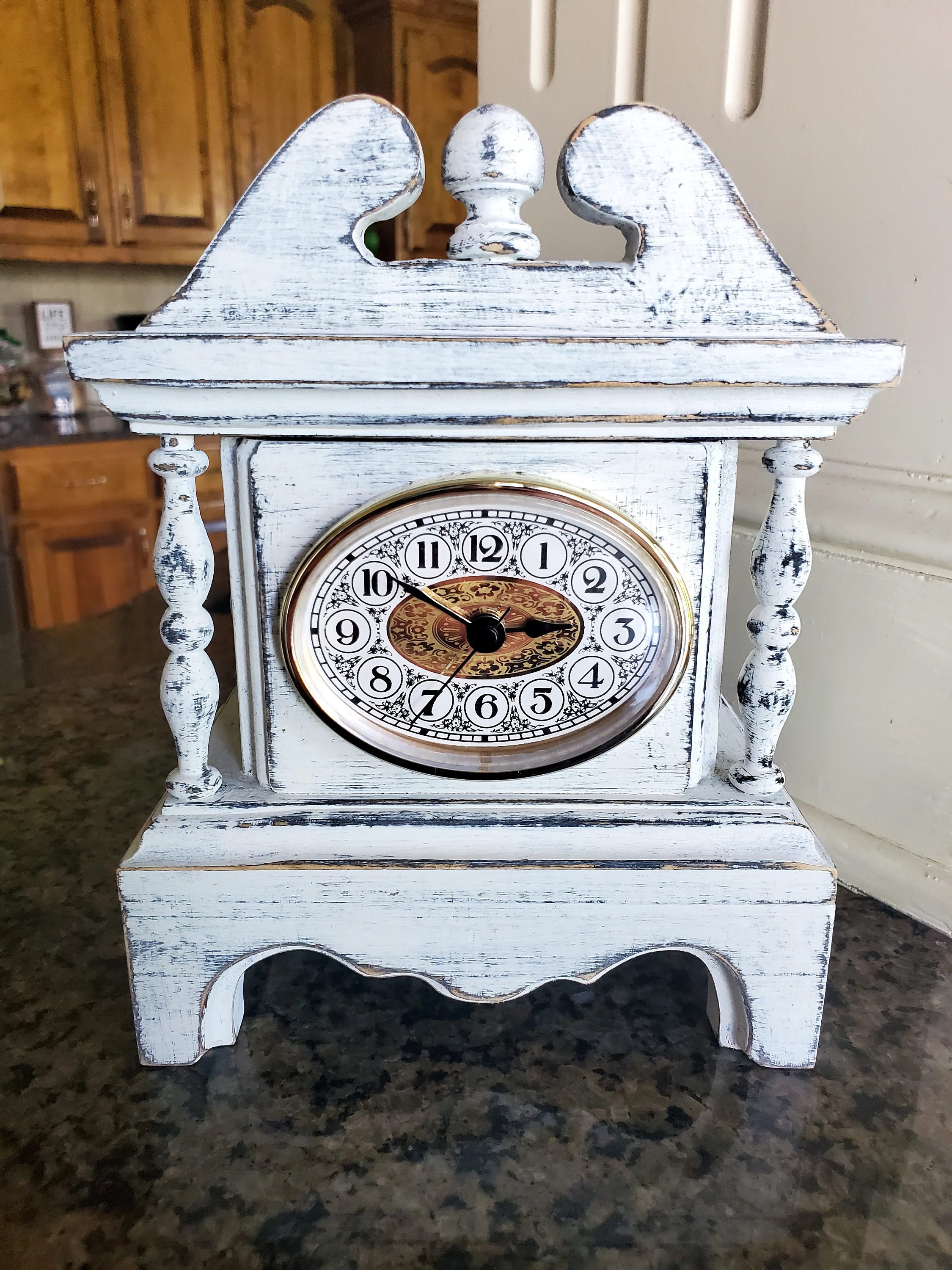 Unique Wooden Retro Bedside Clock Etsy