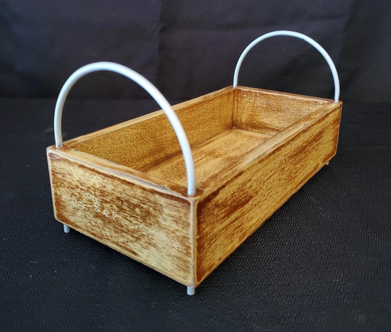 Wooden Farmhouse Tray With Metal Handles,Wooden Tray,Tray With Handles,Farmhouse Decor,Farmhouse,Farmhouse Tray,Wood Tray,Tray,Rustic Tray