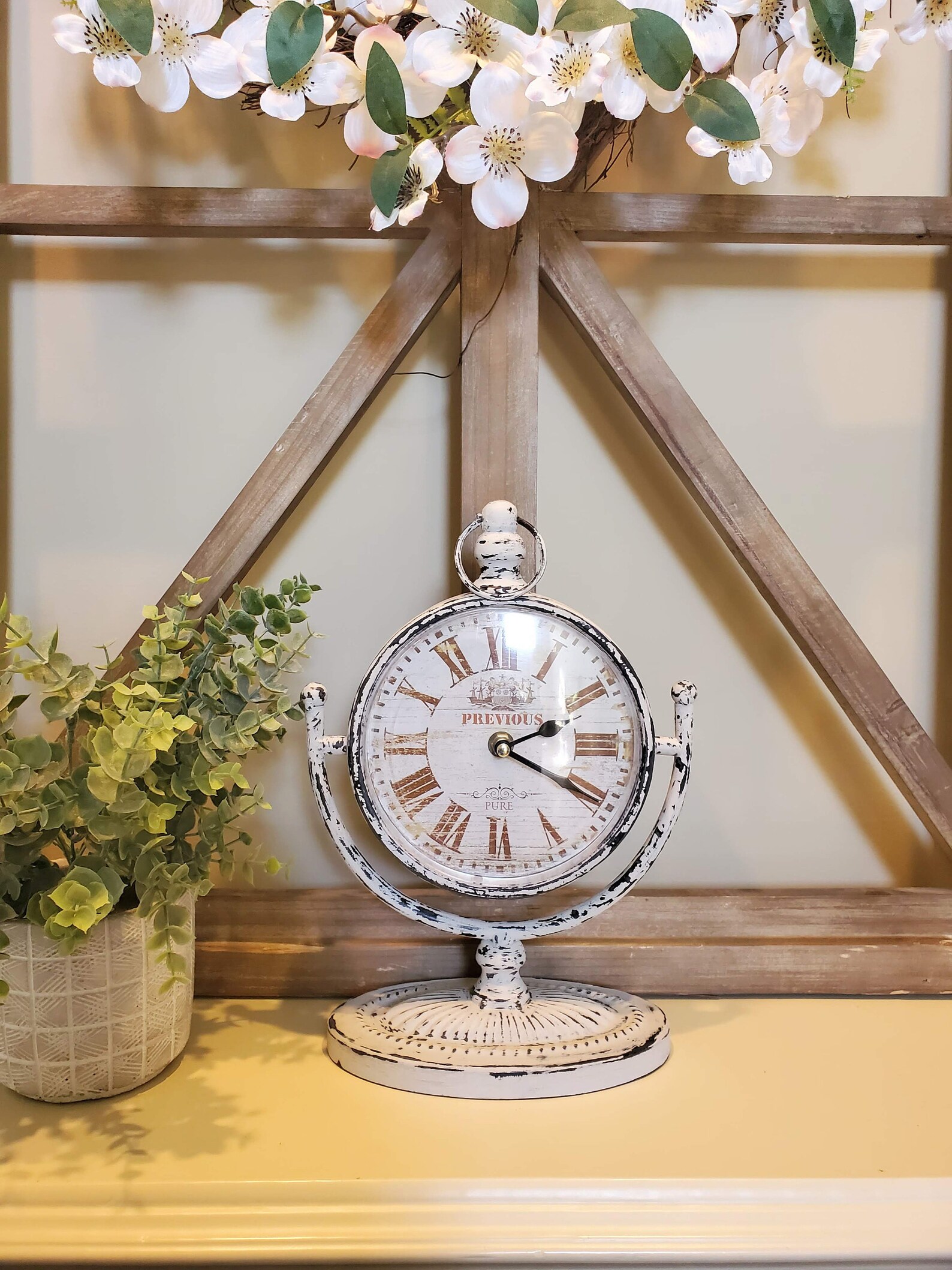 Modern Farmhouse Clock Primitive Farmhouse Decor Rustic Clock Etsy