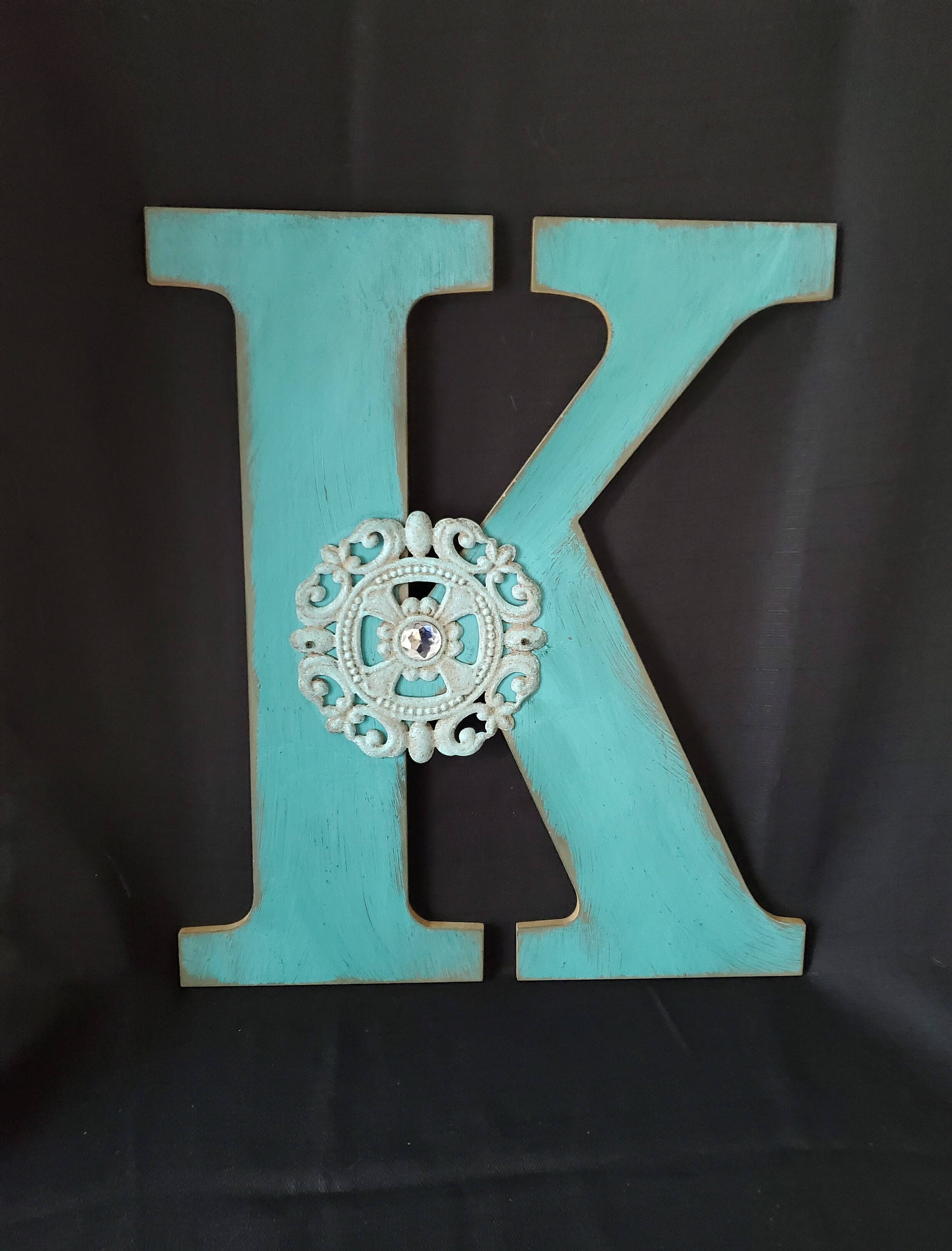 Letter K Wall Decor Letter K Home Decor Wall Art Nursery Decor Etsy