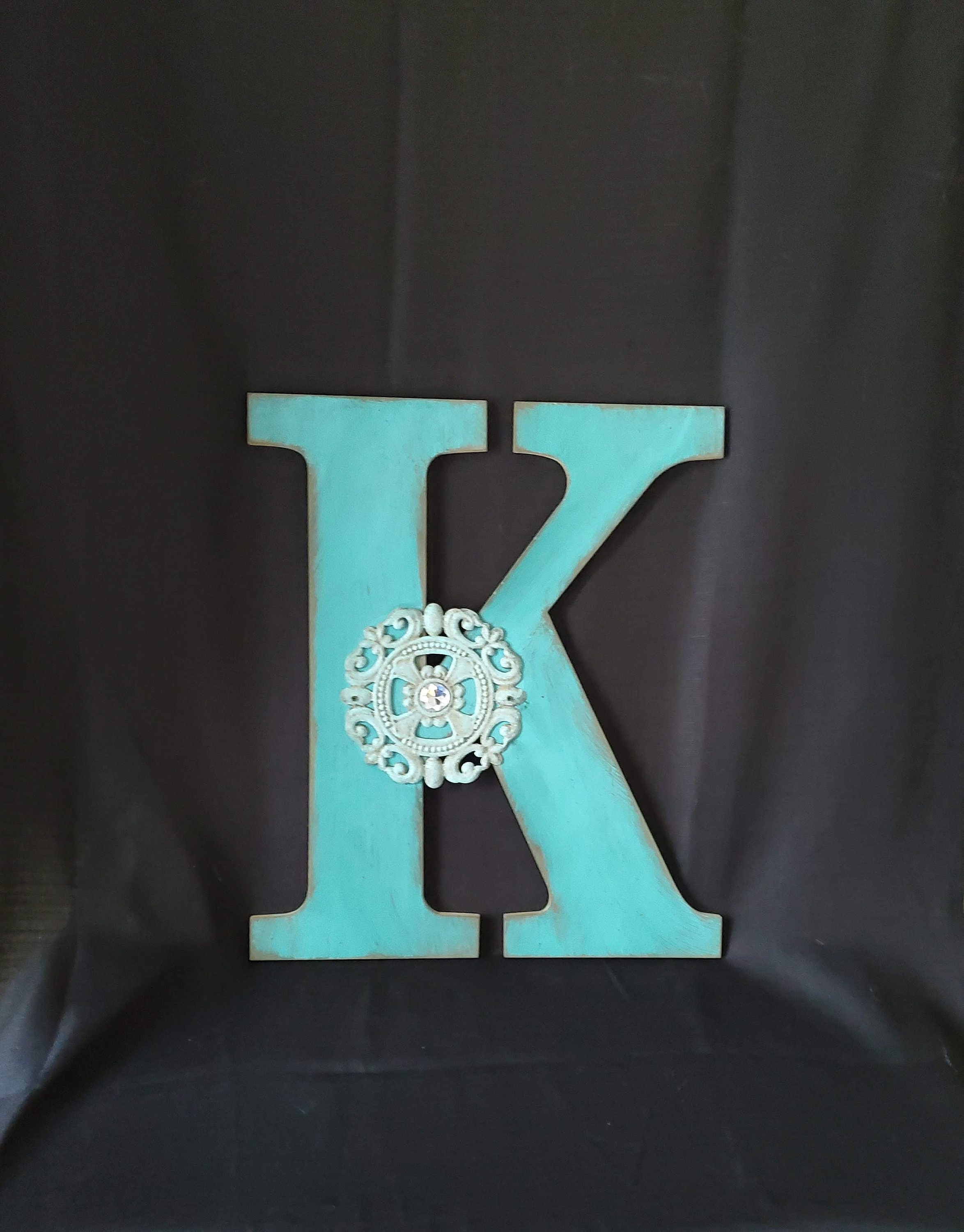 Letter K Wall Decor Letter K Home Decor Wall Art Nursery Decor Etsy