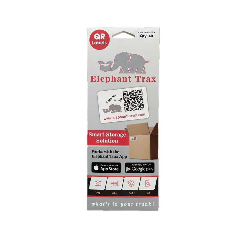 Elephant Trax Smart Storage QR Labels Etsy