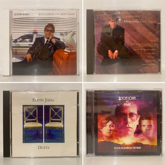 Elton John CD Collection of 4 Cds Album Songs From the West Coast Love  Duets Good Morning to the Night Genre Rock Pop Gifts Vintage Music 