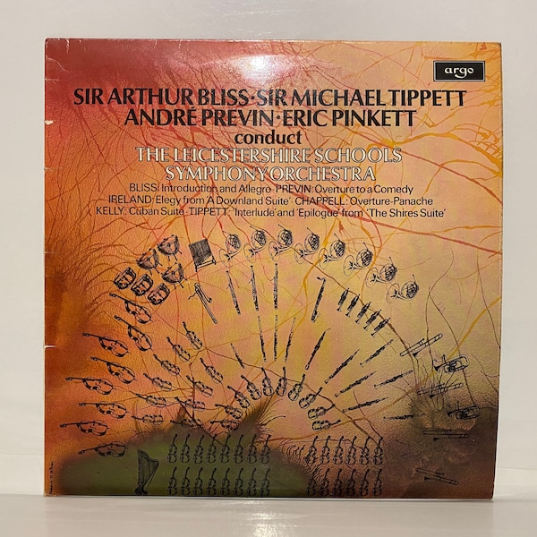 The Leicestershire Schools Symphony Orchestra Arthur Bliss Michael Tippett Andre Previn Classical Vinyl LP 12” Record Vintage Music Gifts