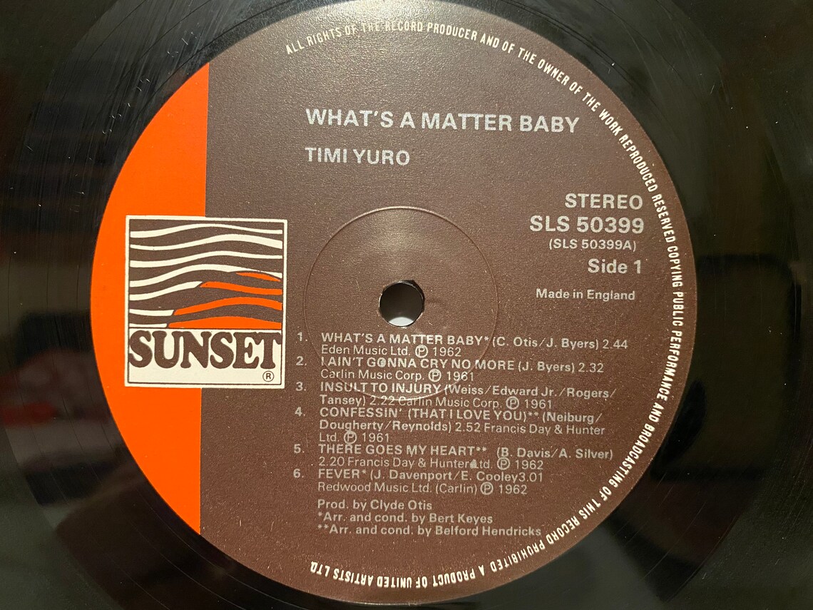 Timi Yuro What Matter Baby Género Pop Soul Vinyl LP 12 Etsy España