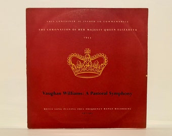 Ralph Vaughan Williams A Pastoral Symphonie Krönung ihrer Majestät Königin Elizabeth Genre Klassik Vinyl LP 12 ”Rekord Vintage Musik Geschenke