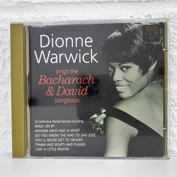 Dionne Warwick Sings The Bacharach & David Songbook CD Collection Album Genre Funk Soul Gifts Vintage Music American Singer