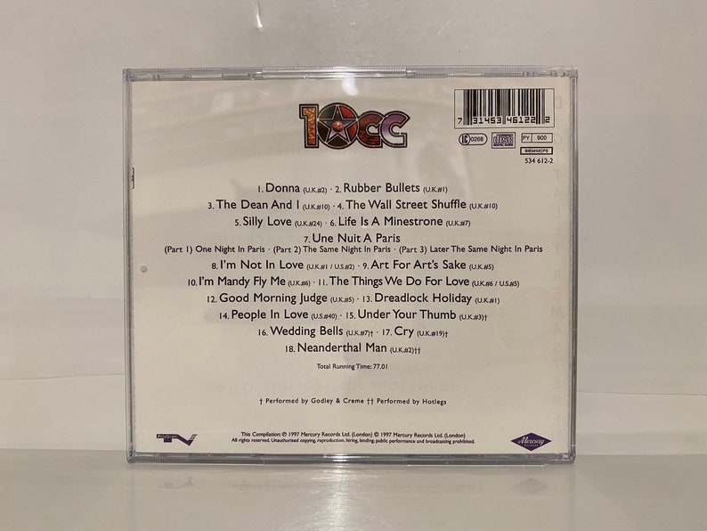 CD The Very Best of 10CC Collection Album Genre Rock Pop Etsy
