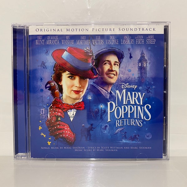 Mary Poppins Returns CD Collection Album Genre Stage Screen Gifts Vintage Music Original Motion Picture Soundtrack