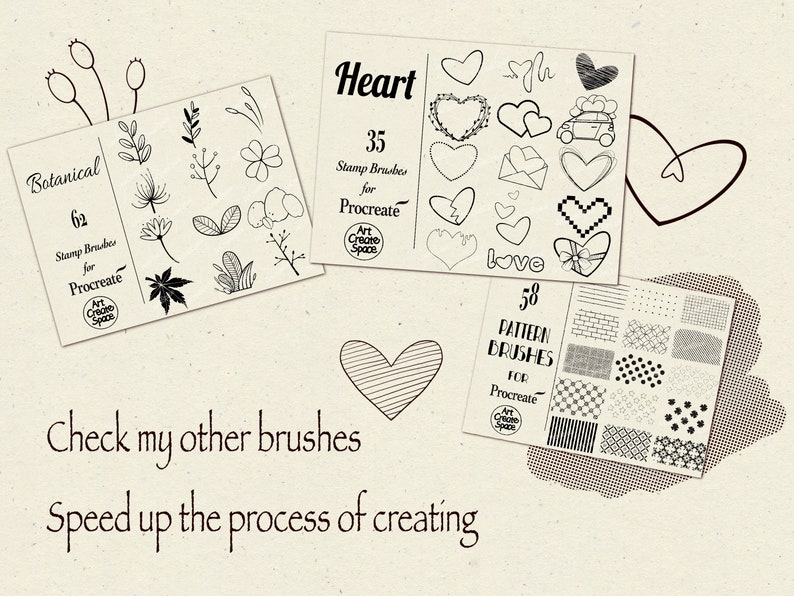 Mushroom Procreate Brushes: Botanical Digital Stamps (commercial Use ...