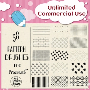 Procreate Pattern Brushes: Texture, Dot, Grid (Digital Download)