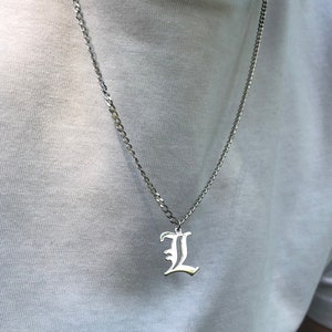 Personalized Initial Necklace for Him - Unique Birthday Gift Idea - Customized Jewelry Gift