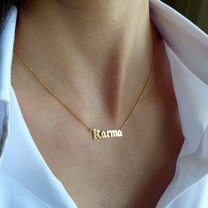 Custom Name Necklace, Name Necklace,  Personalized Gift Name Jewelry, 925k Sterling Silver, Gold and Rose Gold Plated