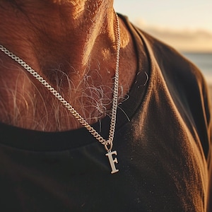 Collar inicial personalizado - Regalo personalizado para el cumpleaños de papá