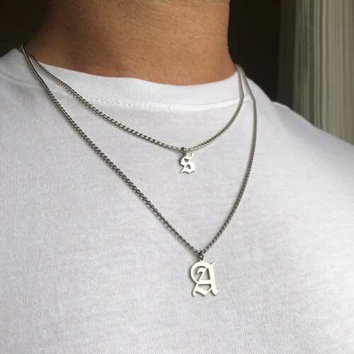 Sterling Silver Mens Necklace Men's 