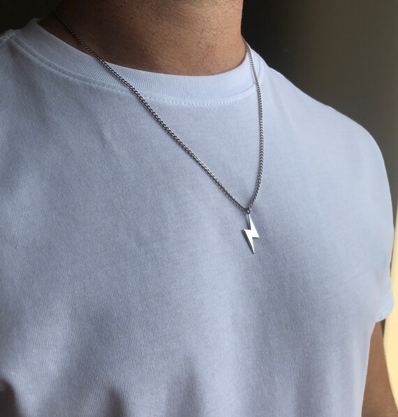 Lightning Bolt Necklace for Man 