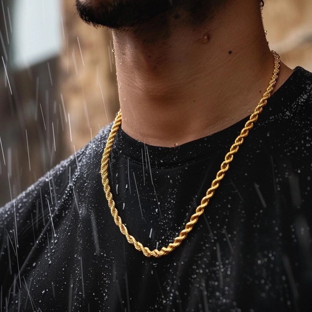 925k Sterling Silver Thick Rope Chain for Men - Gift for Boyfriend - Etsy