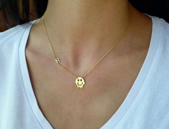 Smiley Face Necklace Custom Emoji 