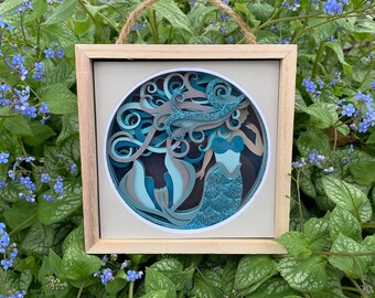 5"x5" Mermaid Shadowbox