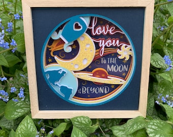 5"x5" To The Moon & Beyond Shadowbox