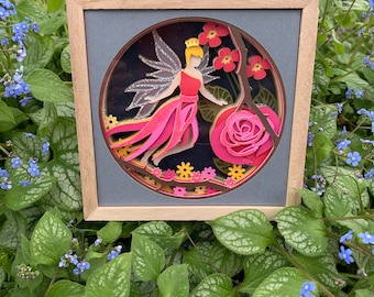5"x5" Hanging Woodland Fairy Shadowbox