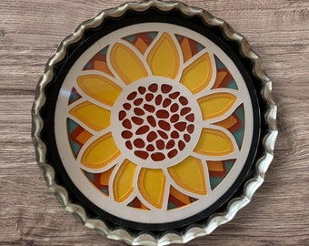 3D Sunflower magnet