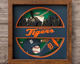 9x9 Detroit Tigers Shadowbox