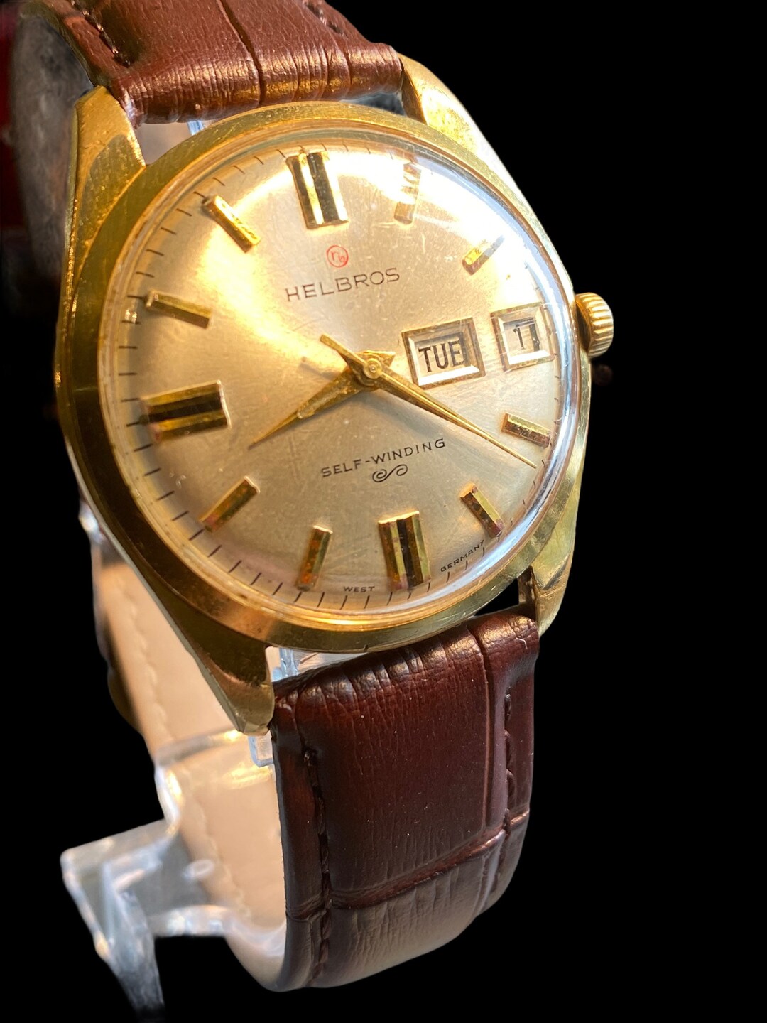 1960s Helbros Selfwinding Gents Day/date Dress Watch - Etsy