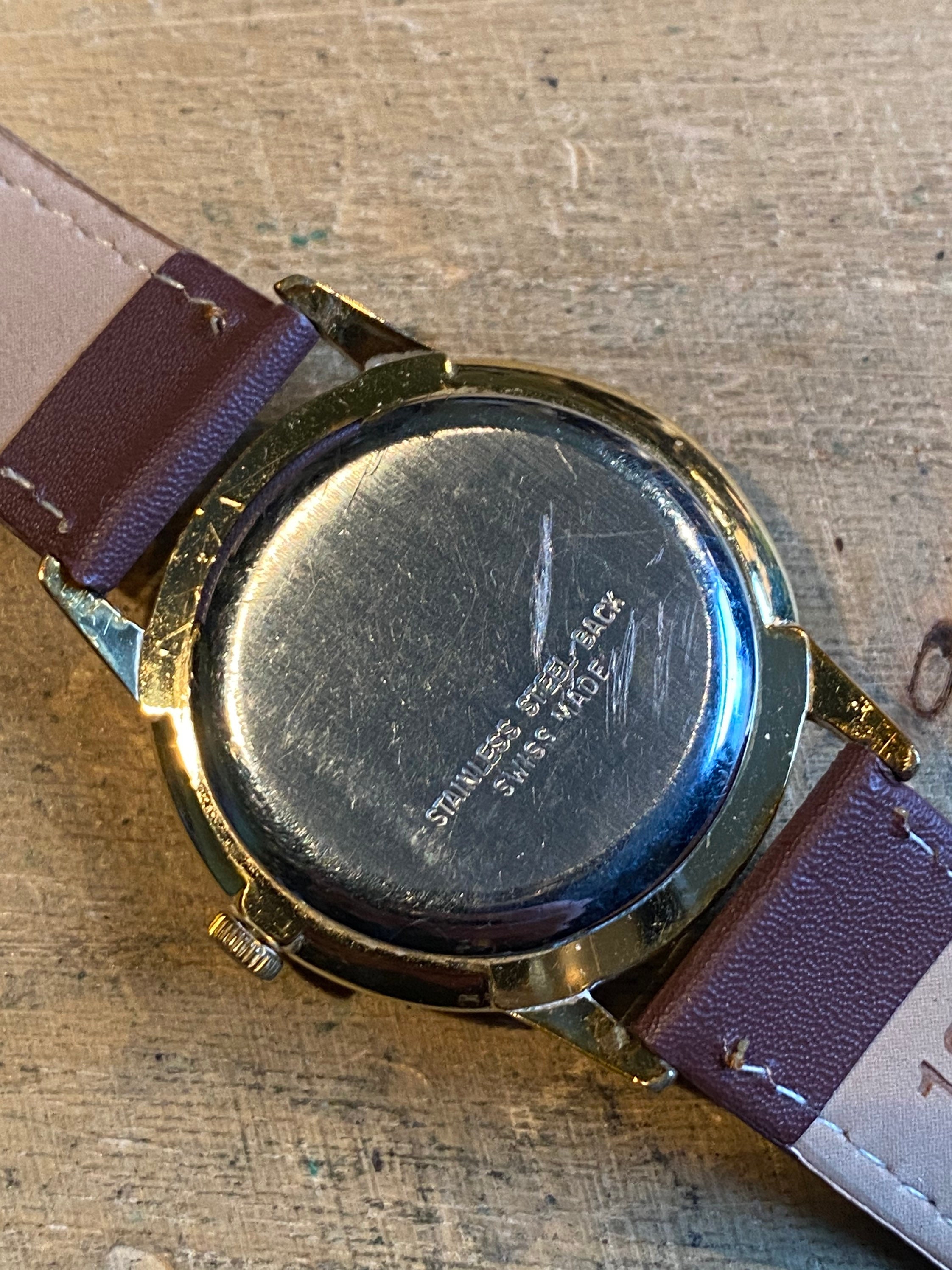 Vintage Montine Gold Tone Quartz Mens watch WOW! | eBay