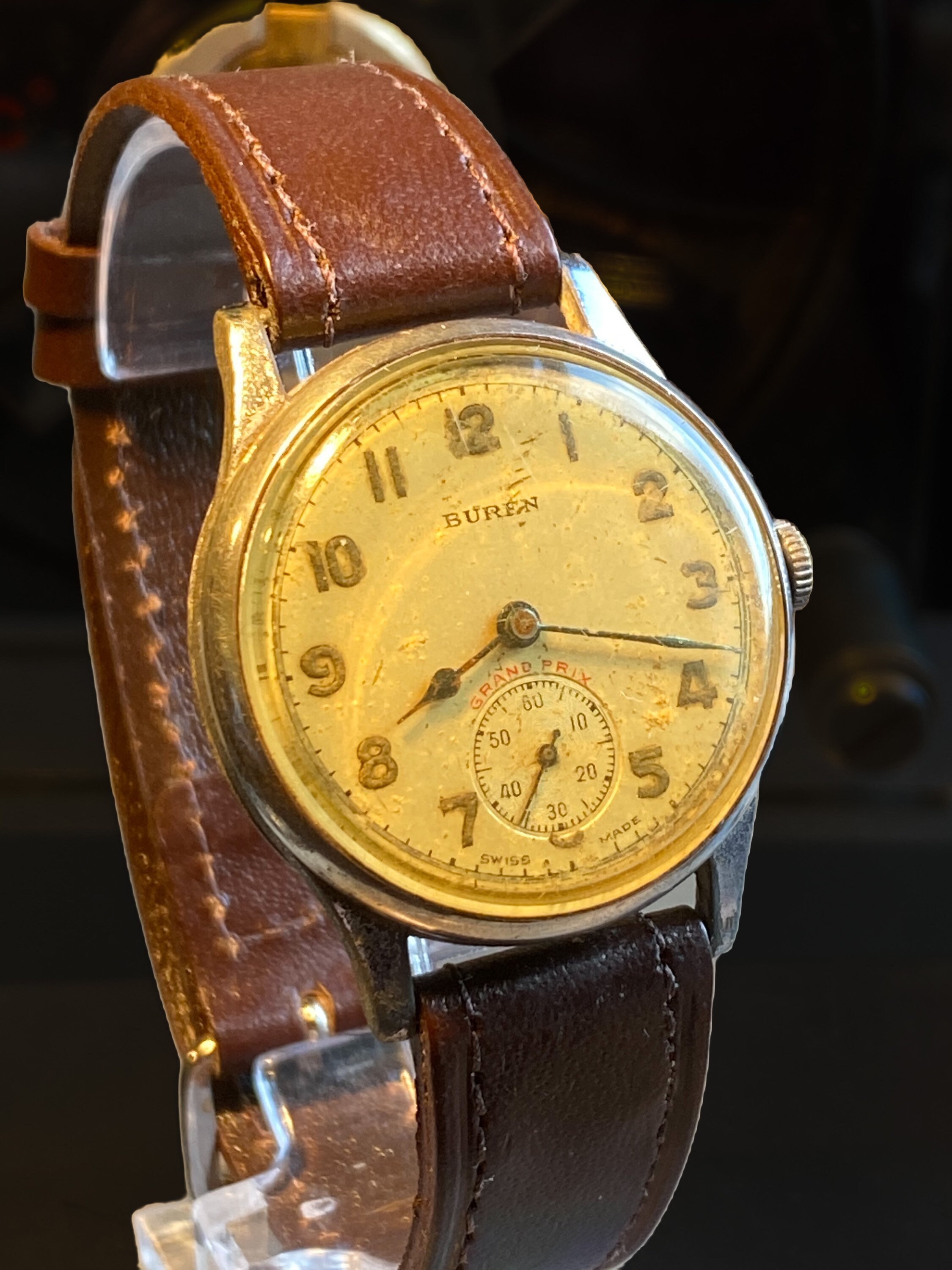 1930's Buren Grand Prix Gents Dress Watch, used for sale  