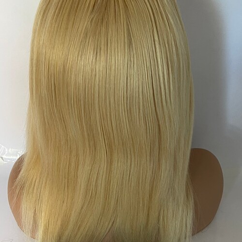 100% Human Remy Brazilian shops Hair 4x4 Lace Closure 613 Blonde Wig