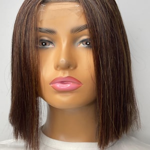 10&quot; Indiase pruik van echt haar met aida-sluiting 2*6 cm