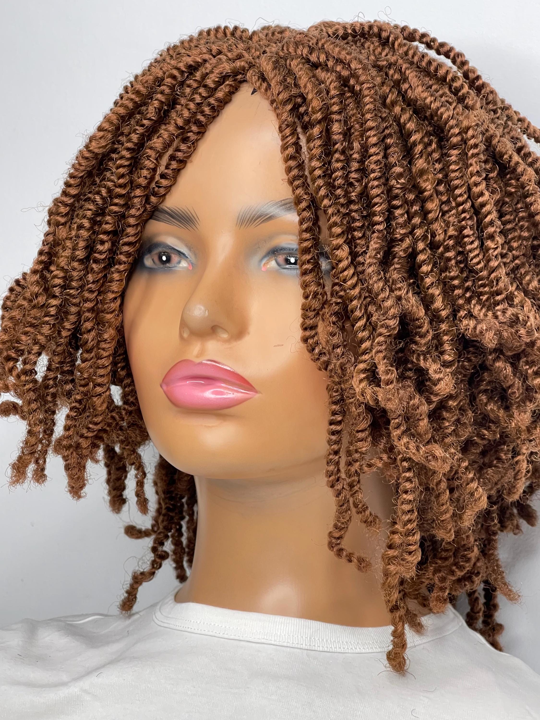 SOKU Twist Box Braided Wigs.  Color Brown Clara Brown Tiny Twists Closure Braided Wig – Braided Wigs  main image 4