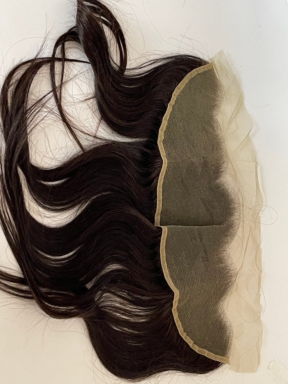 13x4 Lace Closure Brazilian Human Hair Extensions Frontal 14 Inch Straight Etsy Canada