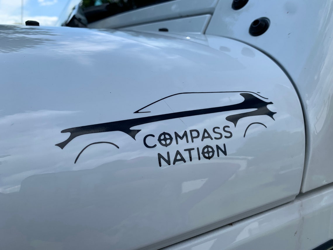 Jeep Compass Nationoutline Vinyl Decal Etsy