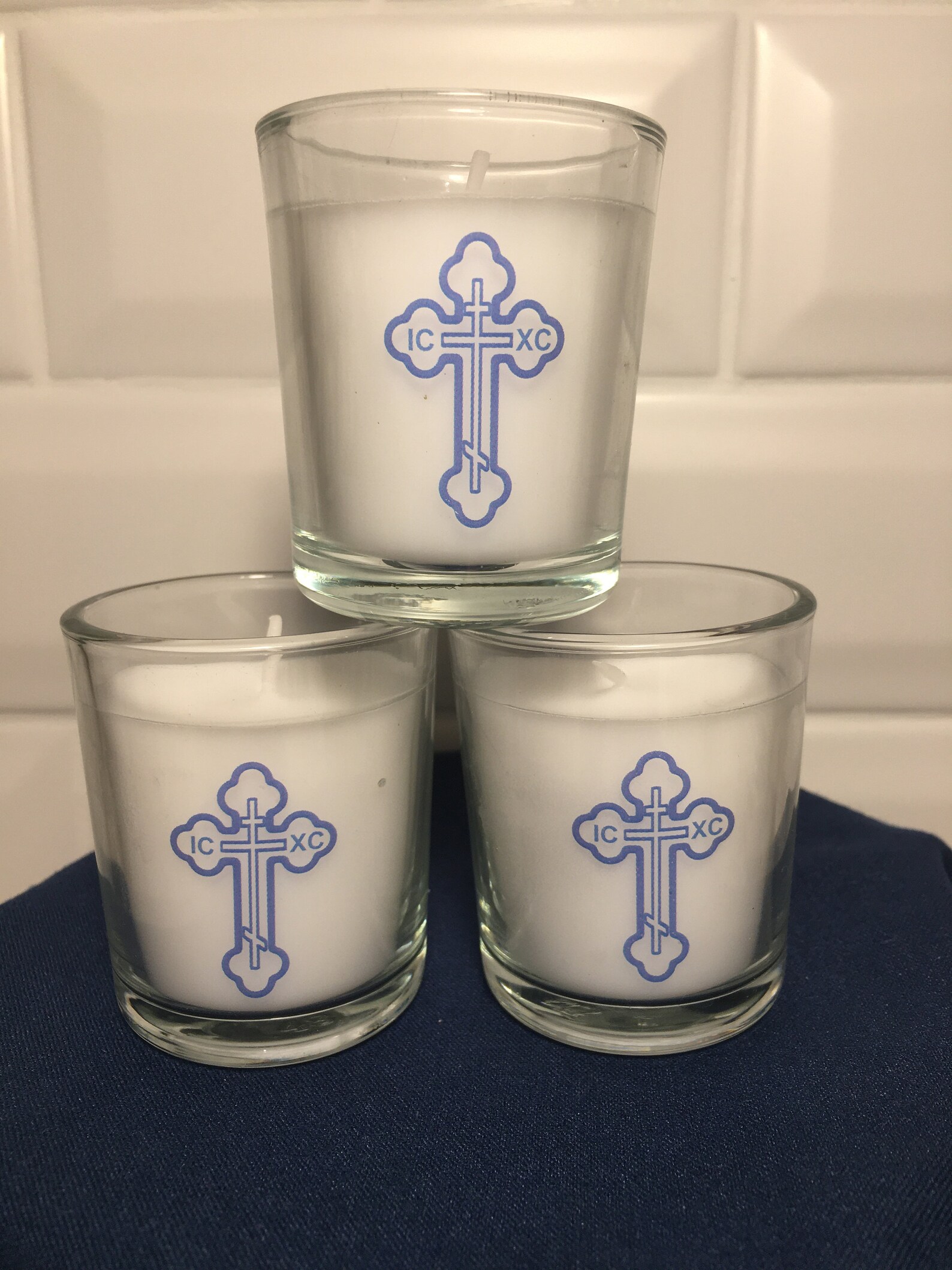 Set of 3 Byzantine or Orthodox Votive Candles Unscented Etsy