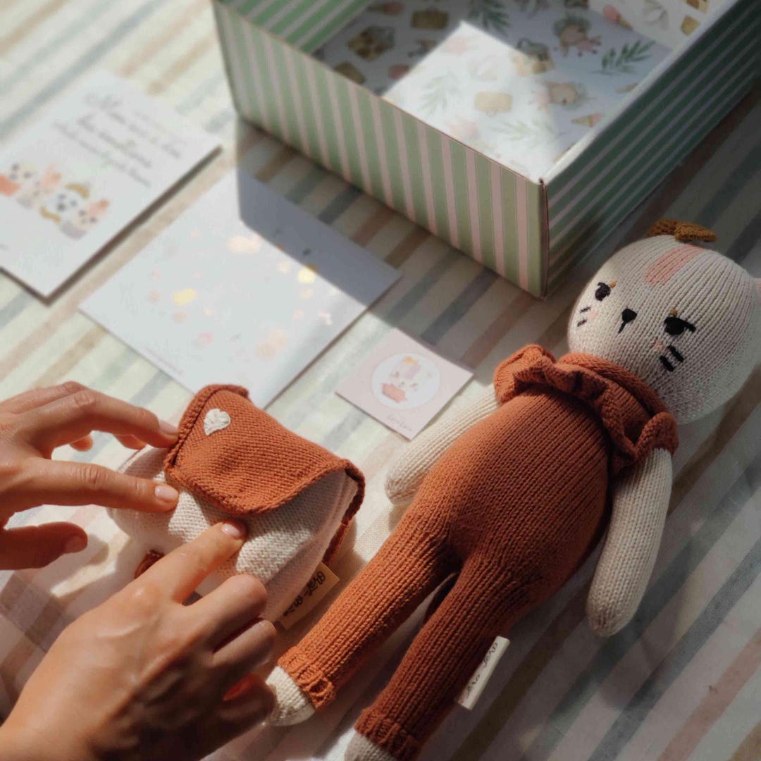 Chat tricot avec sac aux émotions émotions enfant HP TDAH DYS