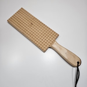 Waffle Pattern Wood Spanking Paddle