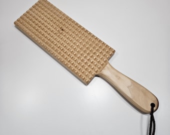Waffle Pattern Wood Spanking Paddle