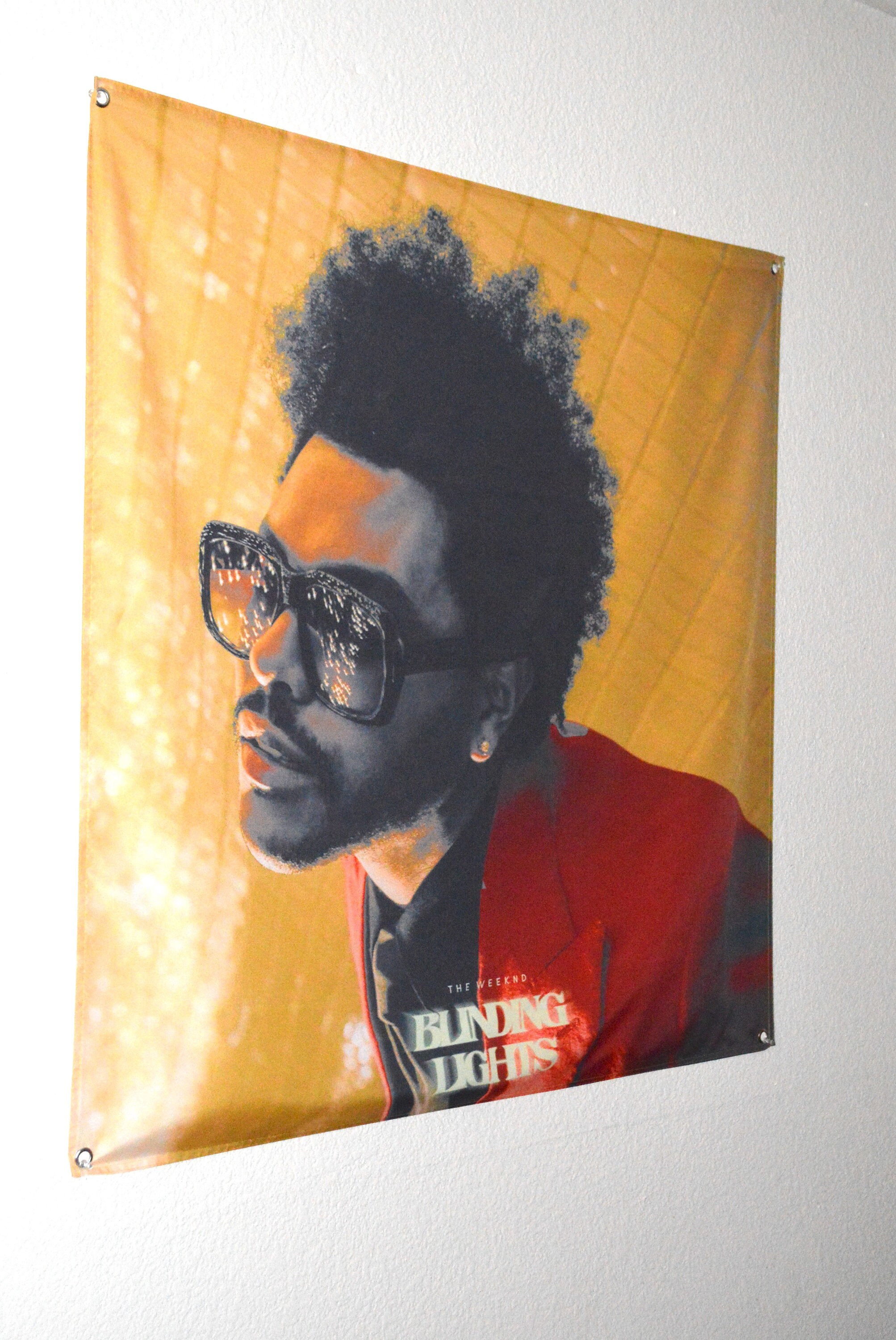 The Weeknd Flag Tapestry Blinding Lights Banner Poster 3.5ft x Etsy