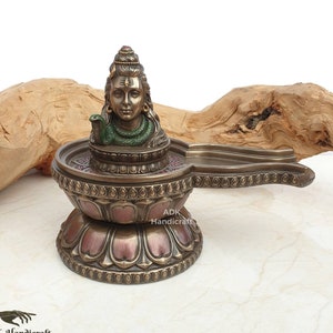 Shivling Statue- 6&quot; Inches, Bonded Bronze Lord Shiva Lingam Sculpture, Sivaling Idol, Shiva Figurine for Home Decoration, Temple Puja, Gift