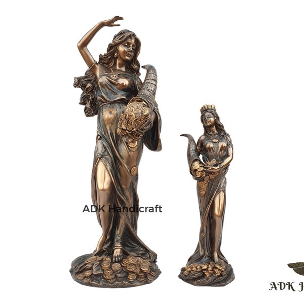 Tyche Fortune Lady Statue, Greek Roman Goddess Fortune Idol For Wealth, Good Luck , Success, Prosperity, Chance, Providence, Figurine Gifts