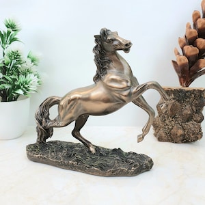 Horse Sclupture, 15 CM, Bonded Bronze Animal Statue, Horse Figurine, Good Fortune, Lucky Horse, Animal Decoration, Horse Statue, Indian Art